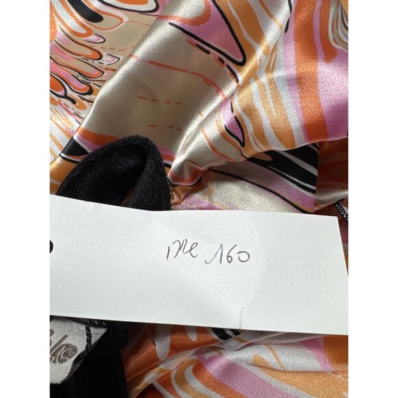 Kinati Lake Yomi The Collection Satin Head Wrap Orange Pink Geometric Black - Picture 7 of 8